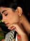 Sona Kundan Haar Earrings: 925 Sterling Silver Gold Plated