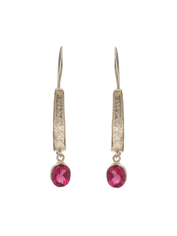 Rosy Radiance Designer Dangler Earrings: 925 Sterling Silver alternate