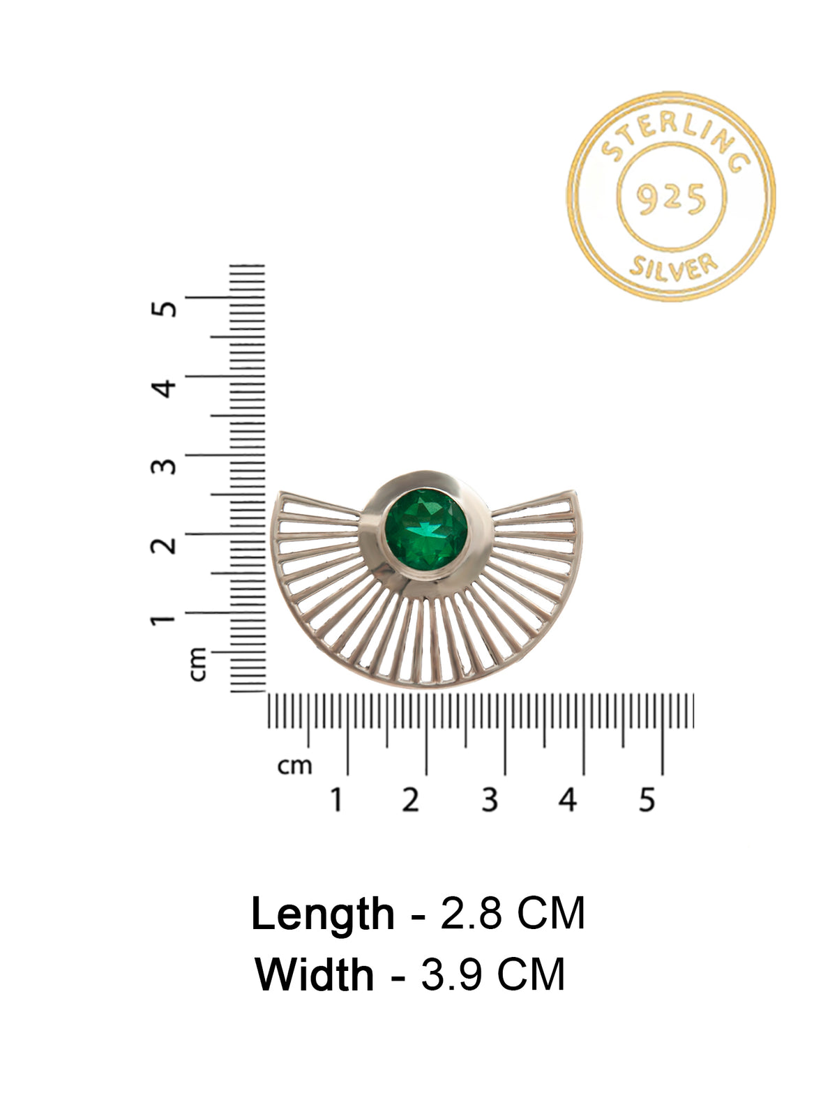 Verde Fanfare Gold Plated Earrings: 925 Sterling Silver view 7