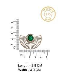 Verde Fanfare Gold Plated Earrings: 925 Sterling Silver view 7