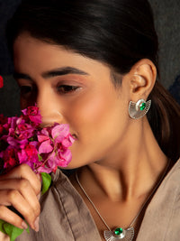 Verde Fanfare Gold Plated Earrings: 925 Sterling Silver view 3