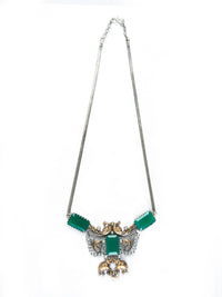Wildlife Fusion Choker: 925 Silver with Green Onyx Gemstone view 7