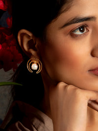 Modern Chic: 925 Sterling Silver Contemporary Earrings with Freshwater Pearl view 4