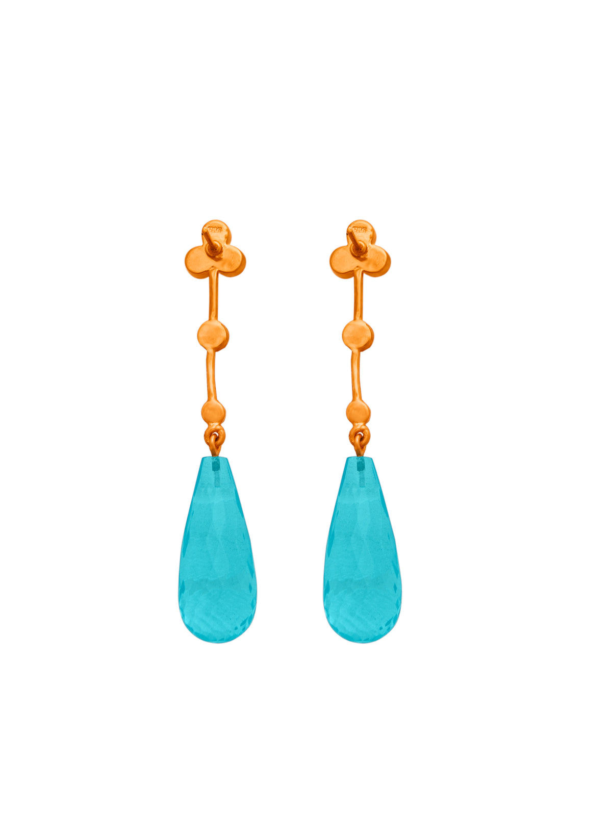 Aqua Briolette Drop Kundan Delights view 5