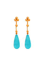 Aqua Briolette Drop Kundan Delights view 5