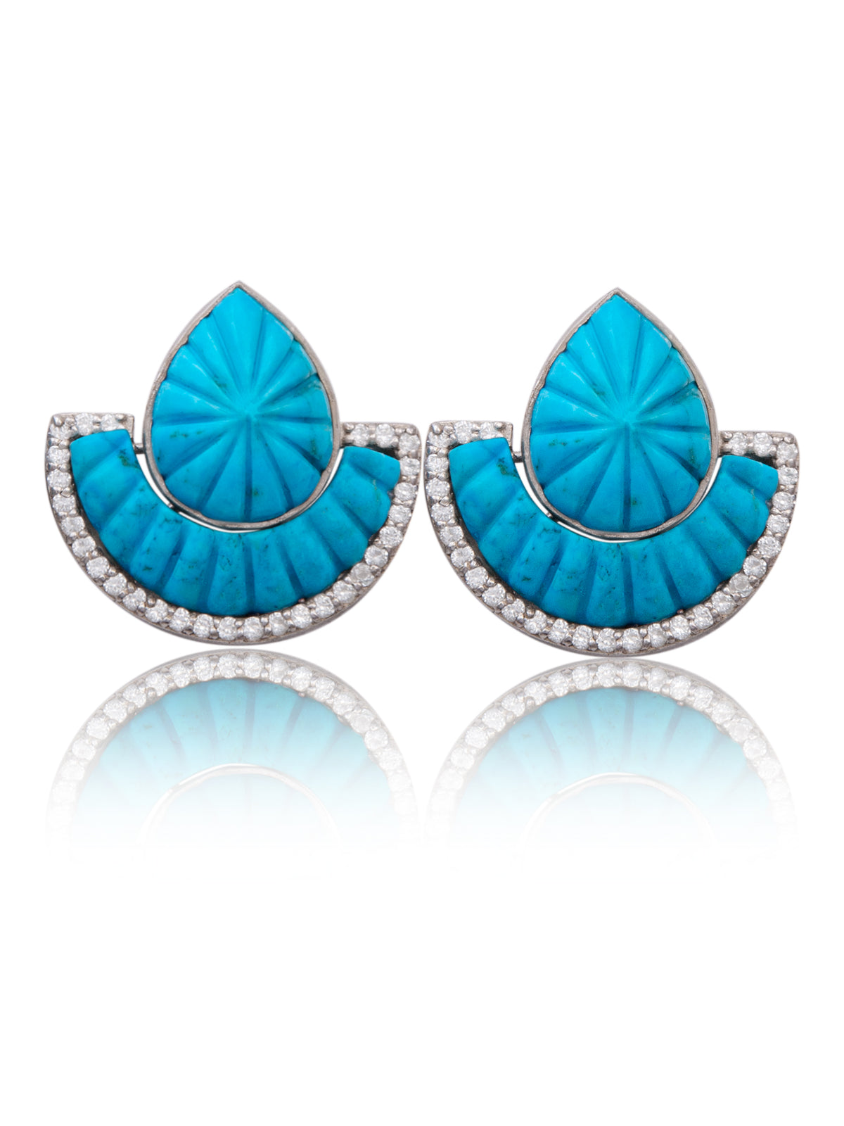 Dual Glam – Turquoise Luxe Convertible Earrings view 4