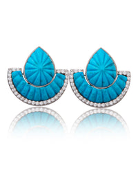 Dual Glam – Turquoise Luxe Convertible Earrings view 4