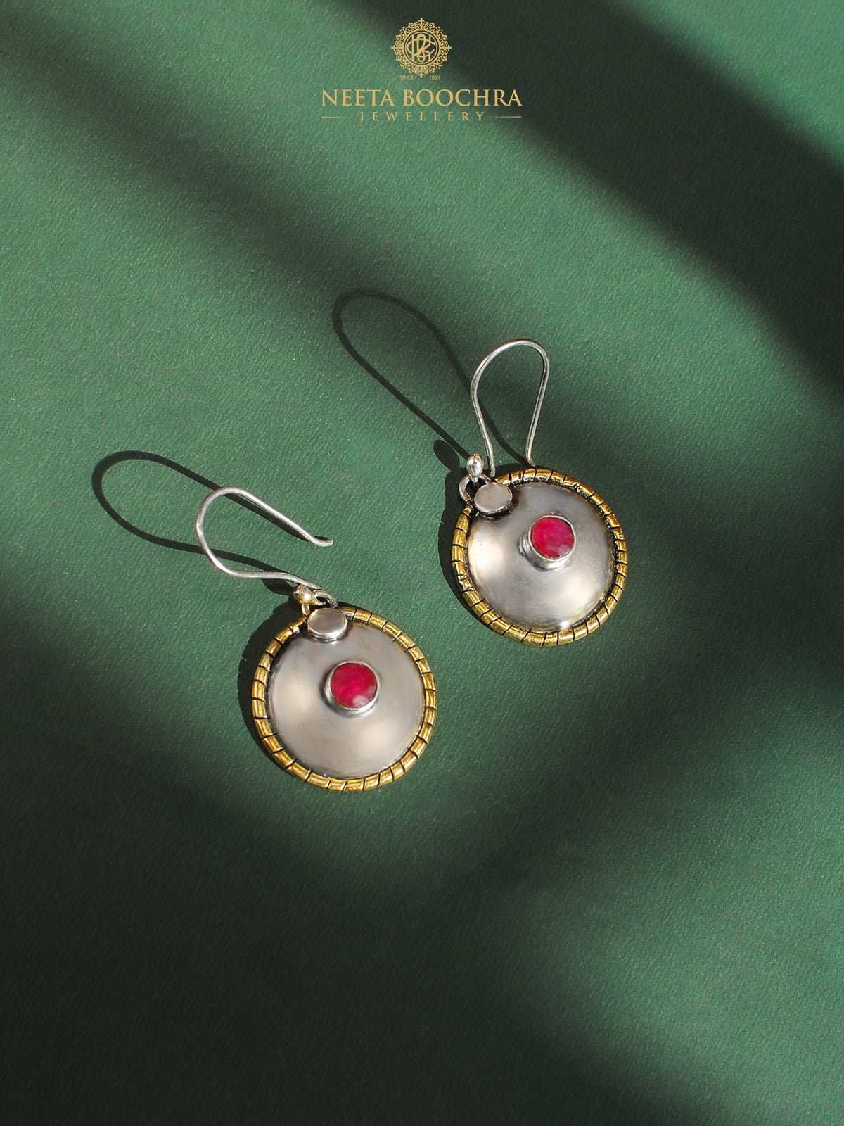 Nitya Two Tone Dangler Earrings view 1