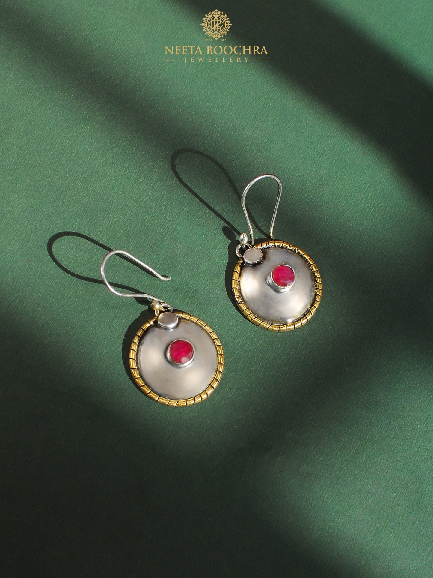 Nitya Two Tone Dangler Earrings