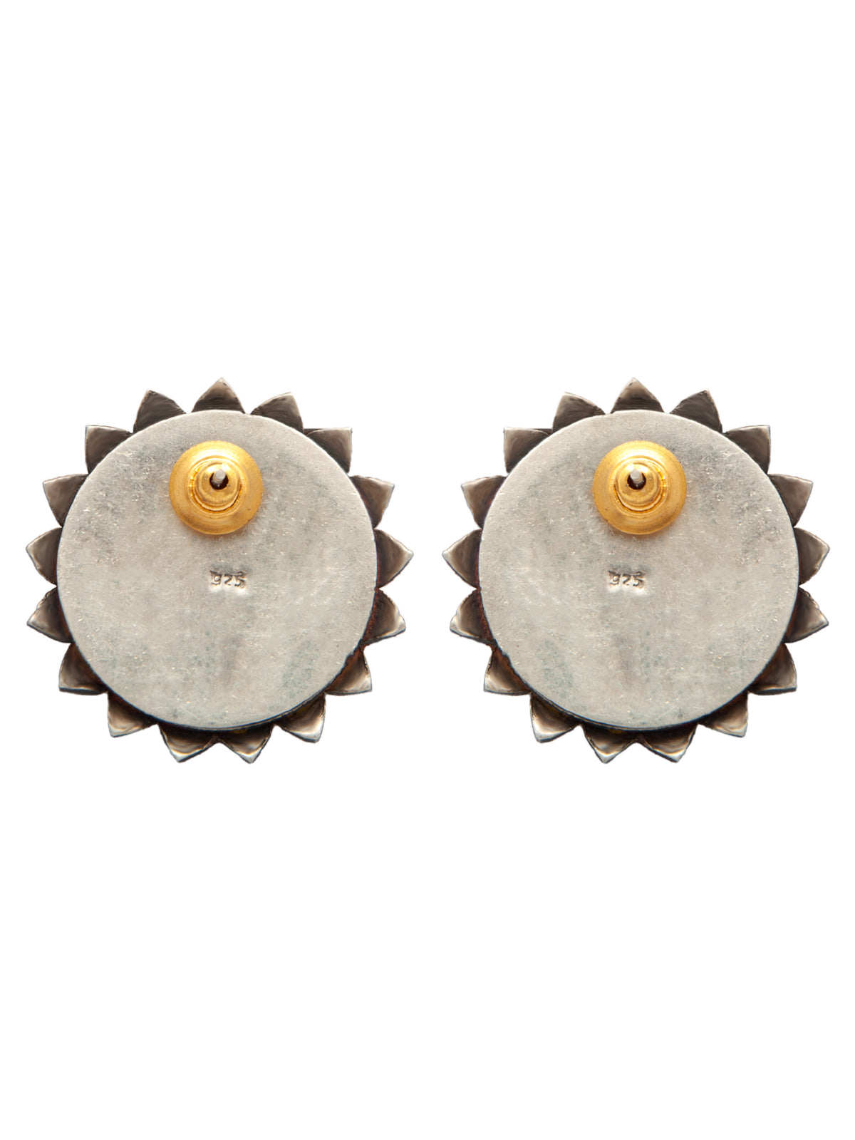 Viridian Vine Intricate Studs: 925 Sterling Silver view 4