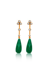Green Briolette Drop Kundan Delights view 3