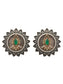 Viridian Vine Intricate Studs: 925 Sterling Silver