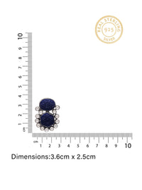 Navy Bloom Earrings view 4