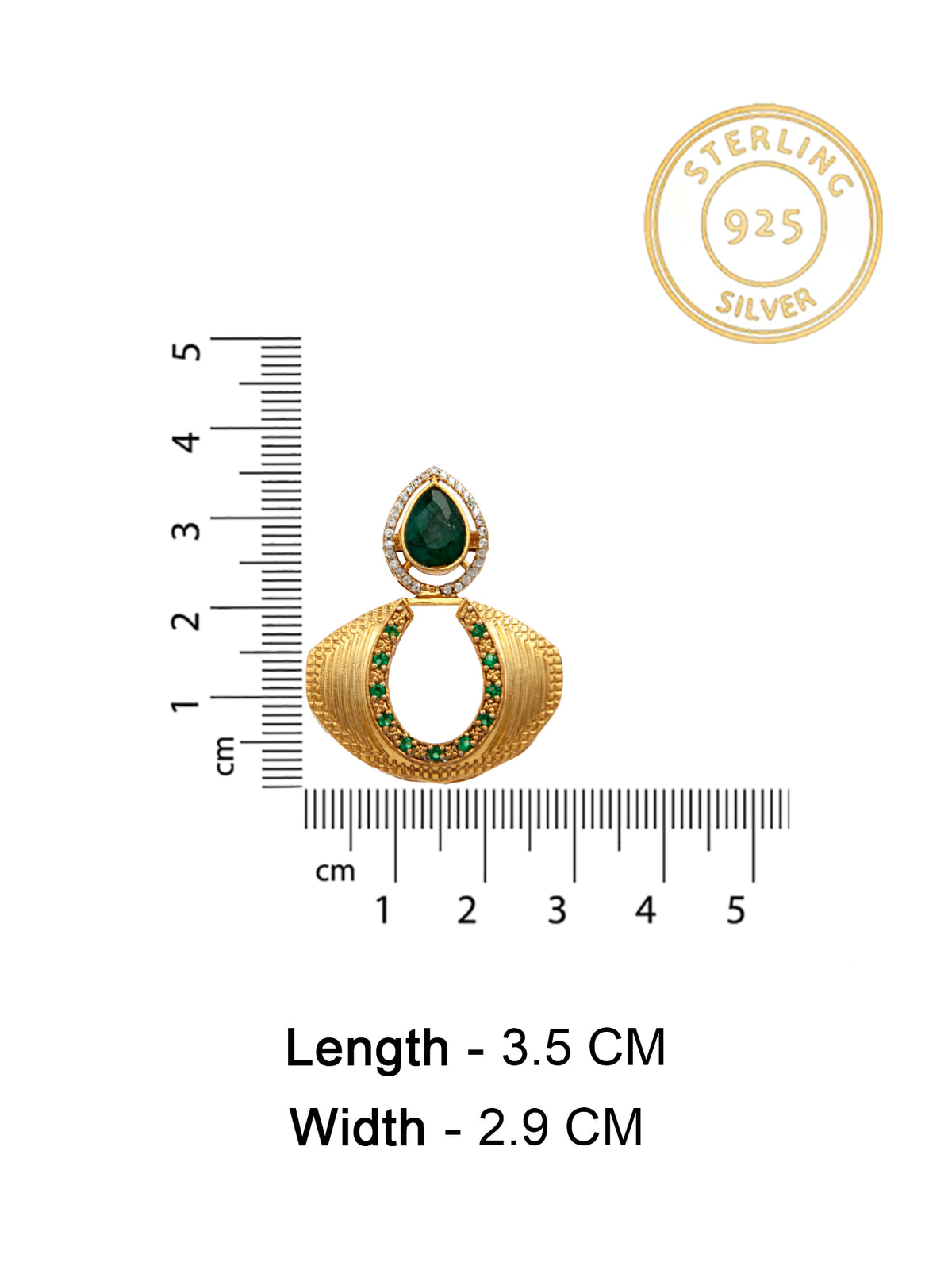 Verdant Fortune Horseshoe Earrings: 925 Sterling Silver view 6