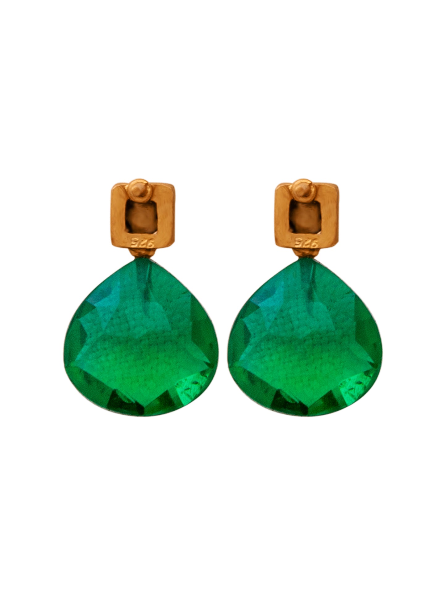 Green Heartshine Earrings