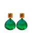 Green Heartshine Earrings