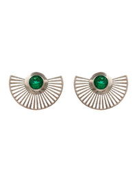Verde Fanfare Gold Plated Earrings: 925 Sterling Silver view 2