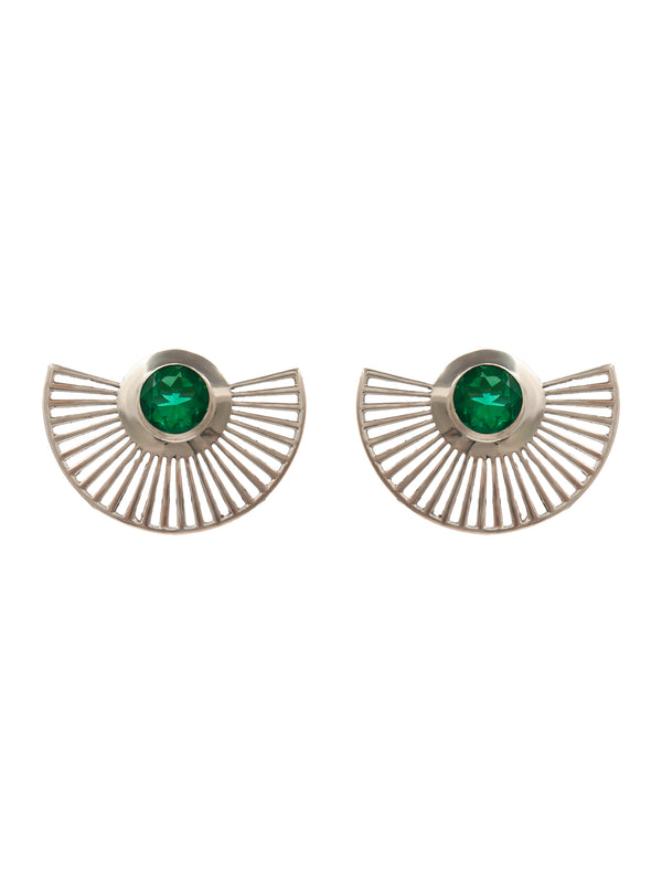 Verde Fanfare Gold Plated Earrings: 925 Sterling Silver alternate