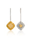 Nitya 925 Silver Citrine Dangler Earrings