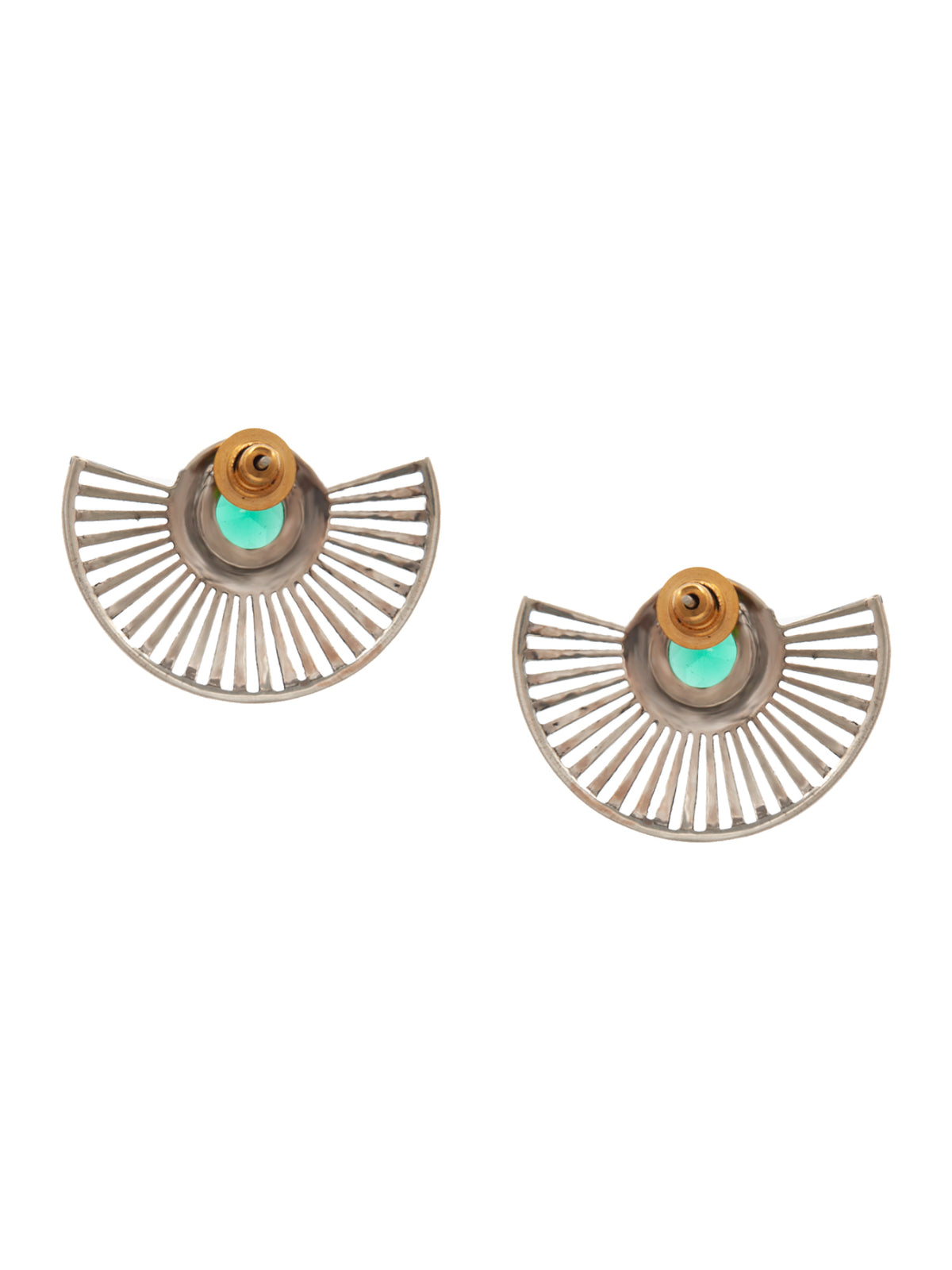 Verde Fanfare Gold Plated Earrings: 925 Sterling Silver view 6