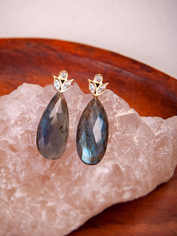 Floral Gemstone Sparkle Earrings alternate