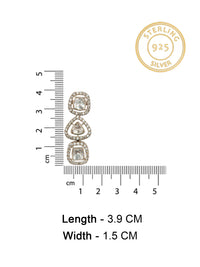 Sparkling Brilliance : 925 Sterling Silver Earrings with Moissanite and CZ view 6