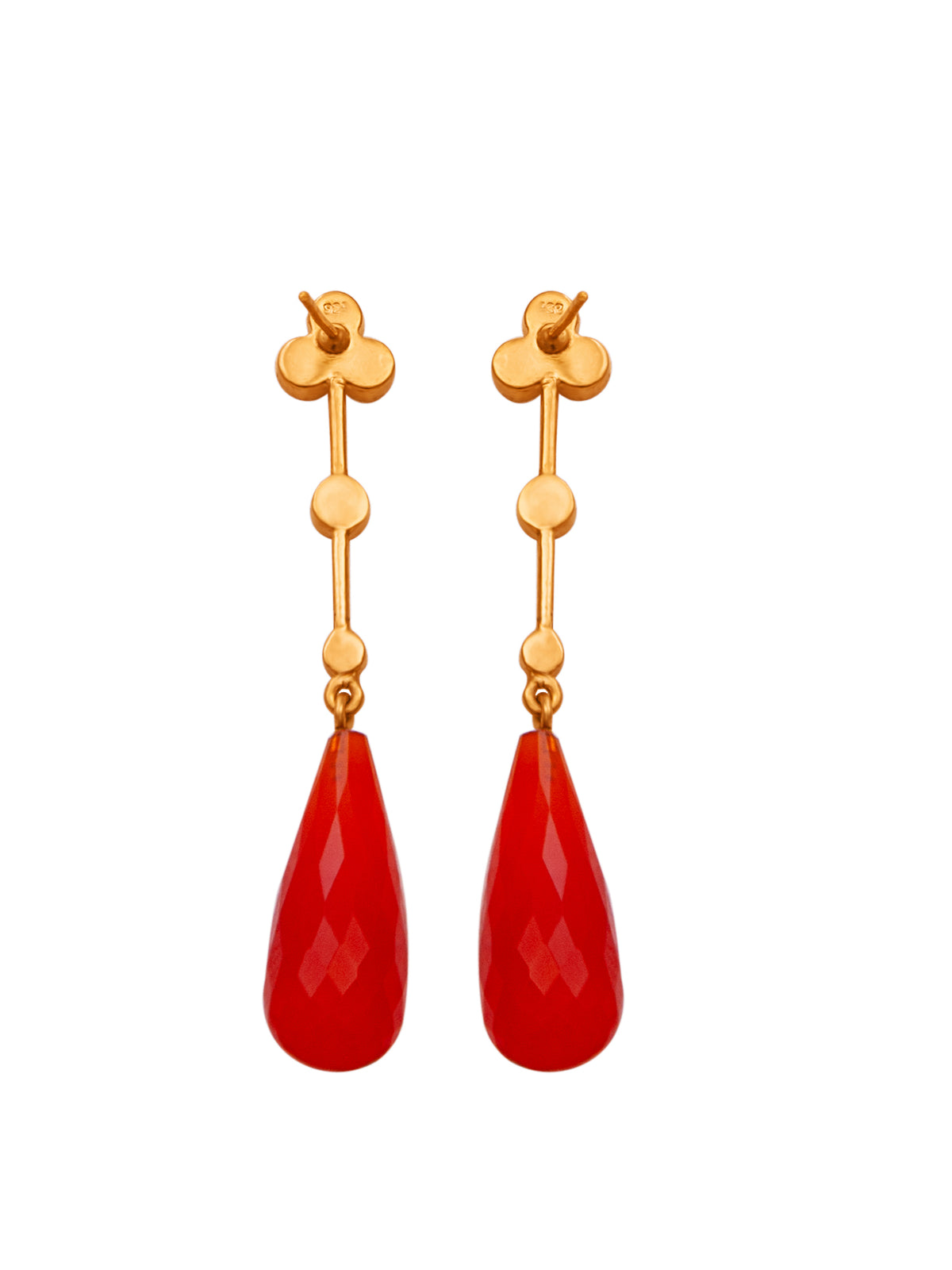 Carnelian Briolette Drop Kundan Delights view 5