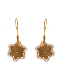 Ethereal Bloom: 925 Sterling Silver Flower Earrings with Green Onyx and Pearl view 5