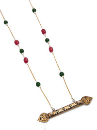 Noir Elegance: 925 Silver Modern Black Gold Necklace view 5