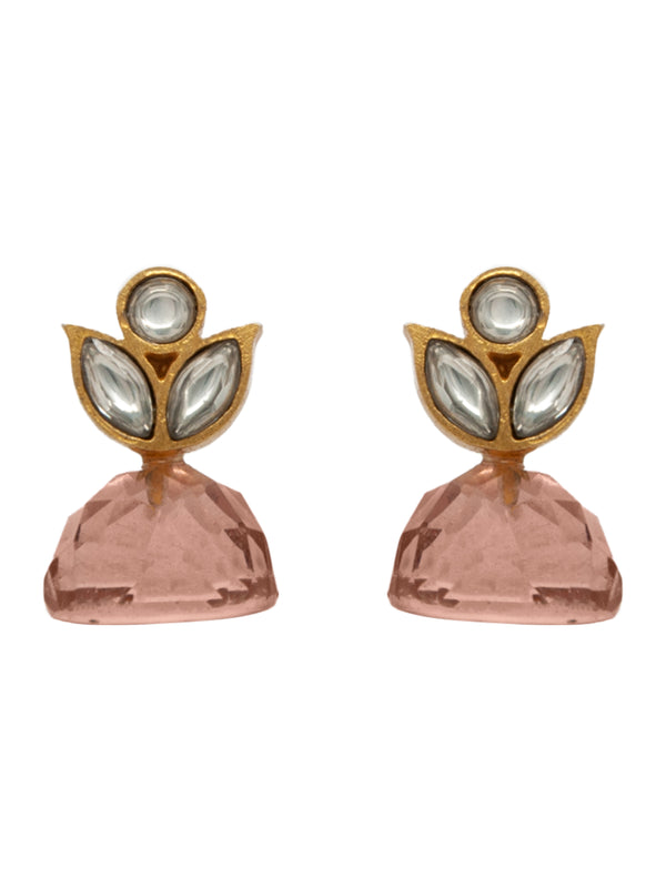 Pink Petals: 925 Sterling Silver Studs with Pink Gemstone alternate
