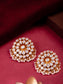 Glamourous Gold Kundan Pearl Statement Earrings