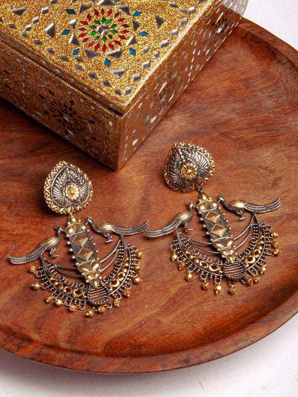 Peacock Fusion Earrings alternate
