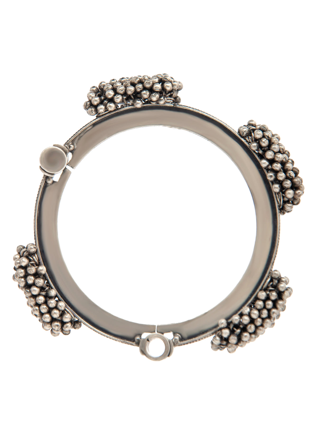 Tribal Ghungroo Rhapsody: 925 Silver Statement Bangle view 2