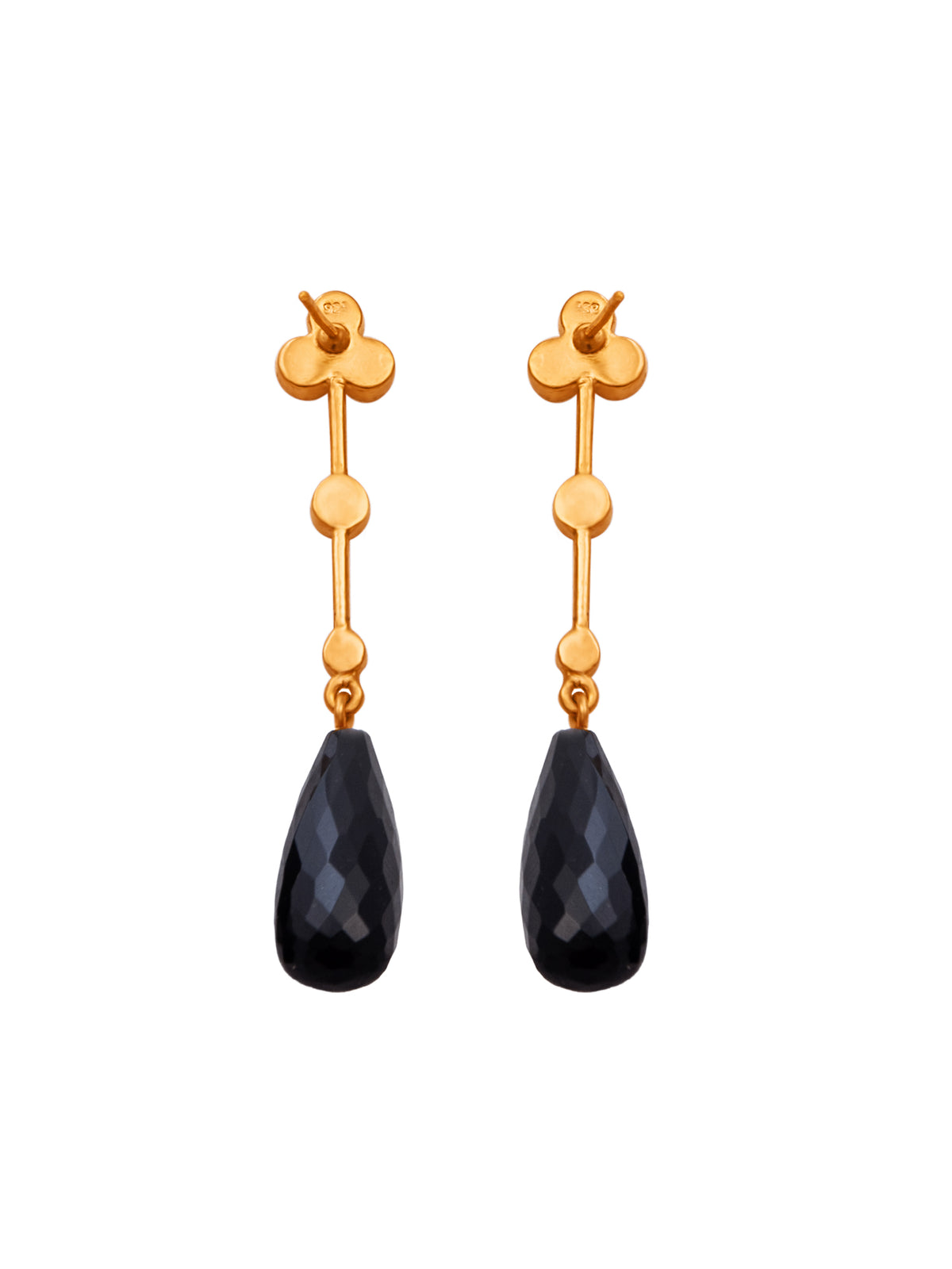 Onyx Briolette Drop Kundan Delights view 5
