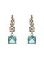 Aqua Radiance Modern Kundan Earrings: 925 Sterling Silver