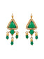 Enchanting Forest: 925 Sterling Silver Earrings with Green Onyx Gemstone