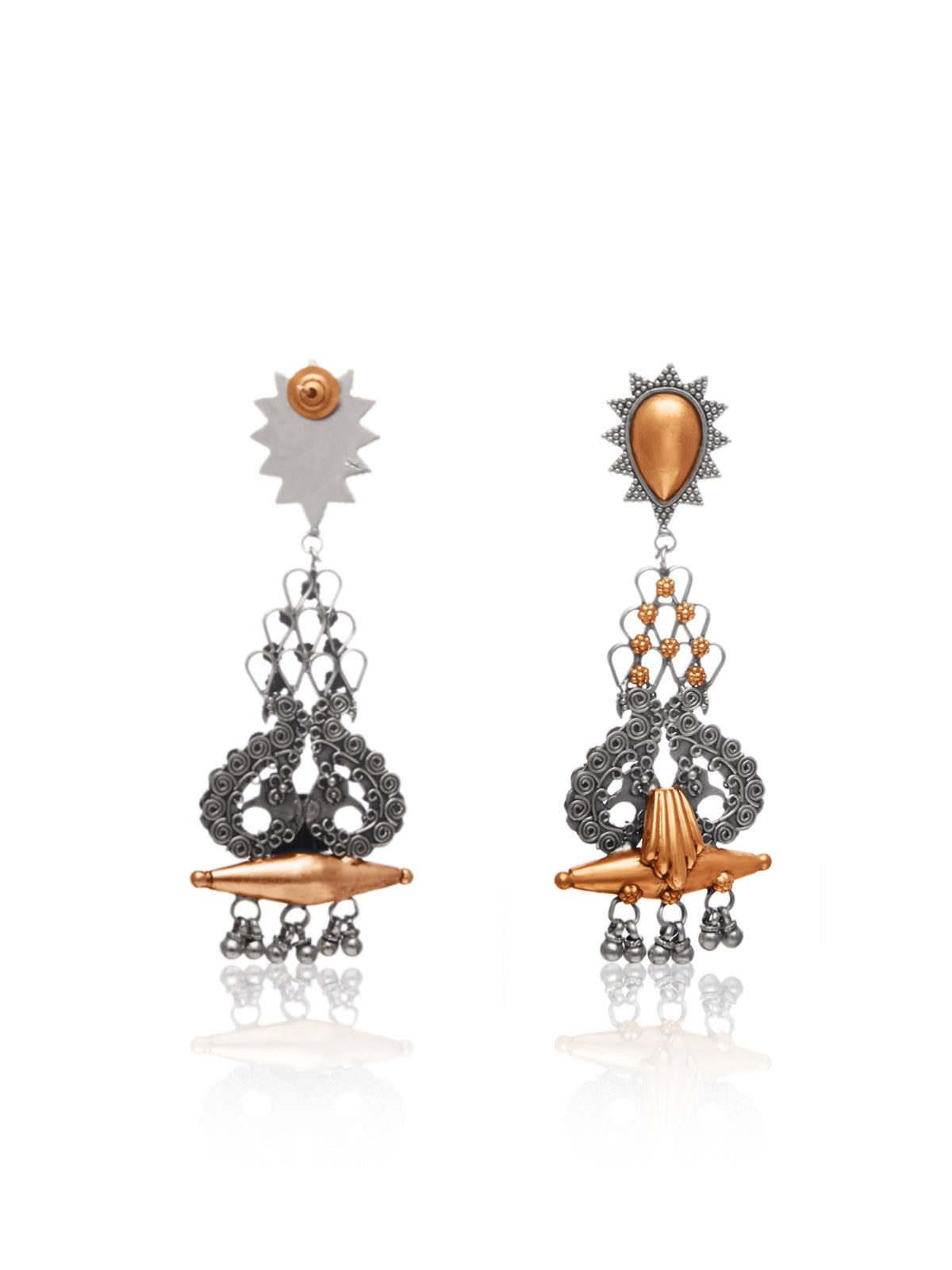 Peacock Ghungroo Earrings view 3