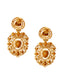 Swarna Utsav Moissanite Earrings: 925 Sterling Silver Gold Plated