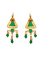 Enchanting Forest: 925 Sterling Silver Earrings with Green Onyx Gemstone