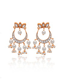 Lotus Chaandbalis with Pearl Drops view 3