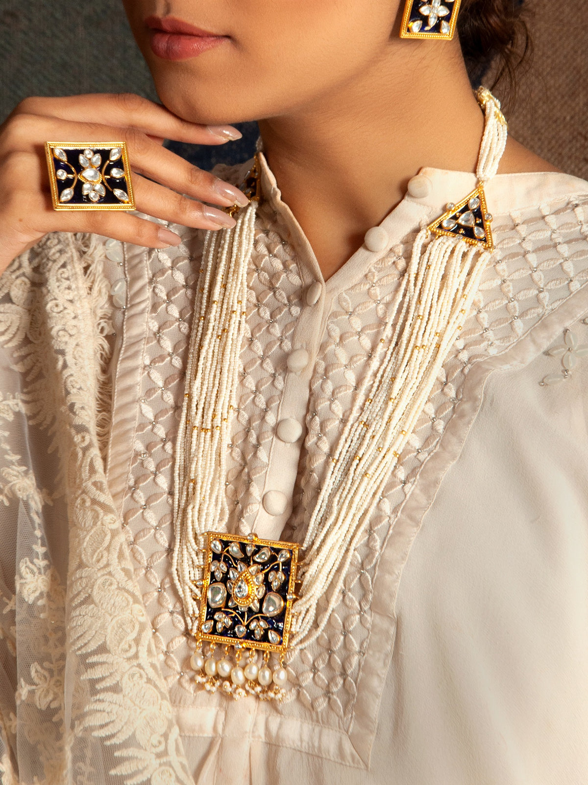 Sona Meenakari Swarna Festive Necklace view 4