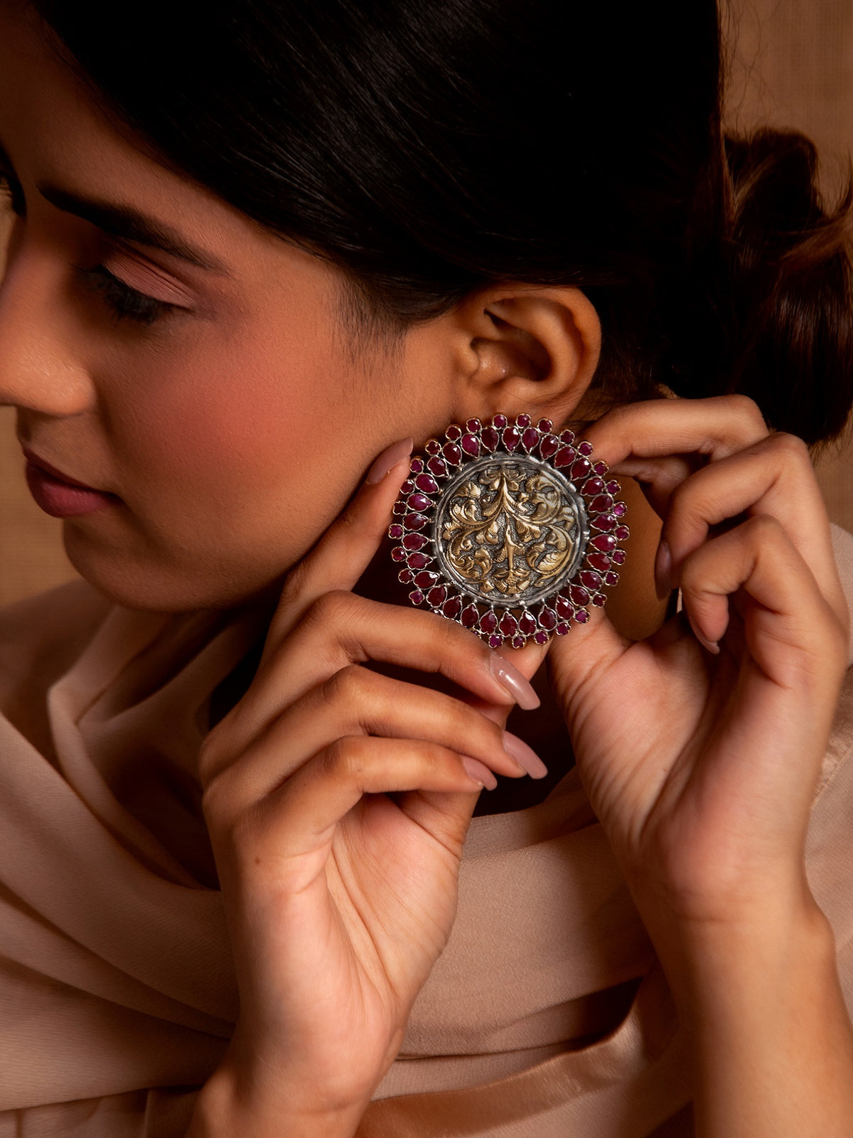 Royal Ruby Chitai Elegance Earrings view 3