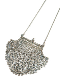 Chitai Charm: 925 Silver Hand-Embossed Everyday Wear Necklace view 4