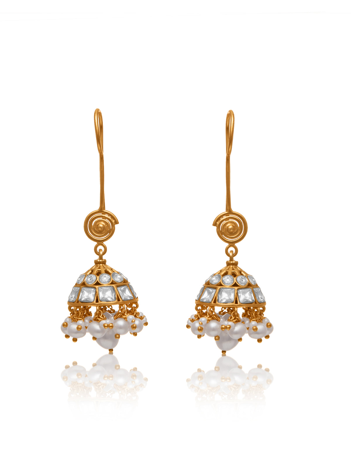 Kundan Pearl Dangler view 2