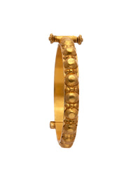 Golden Rawa Elegance: 925 Silver Gold Plated Classic Bangle view 4