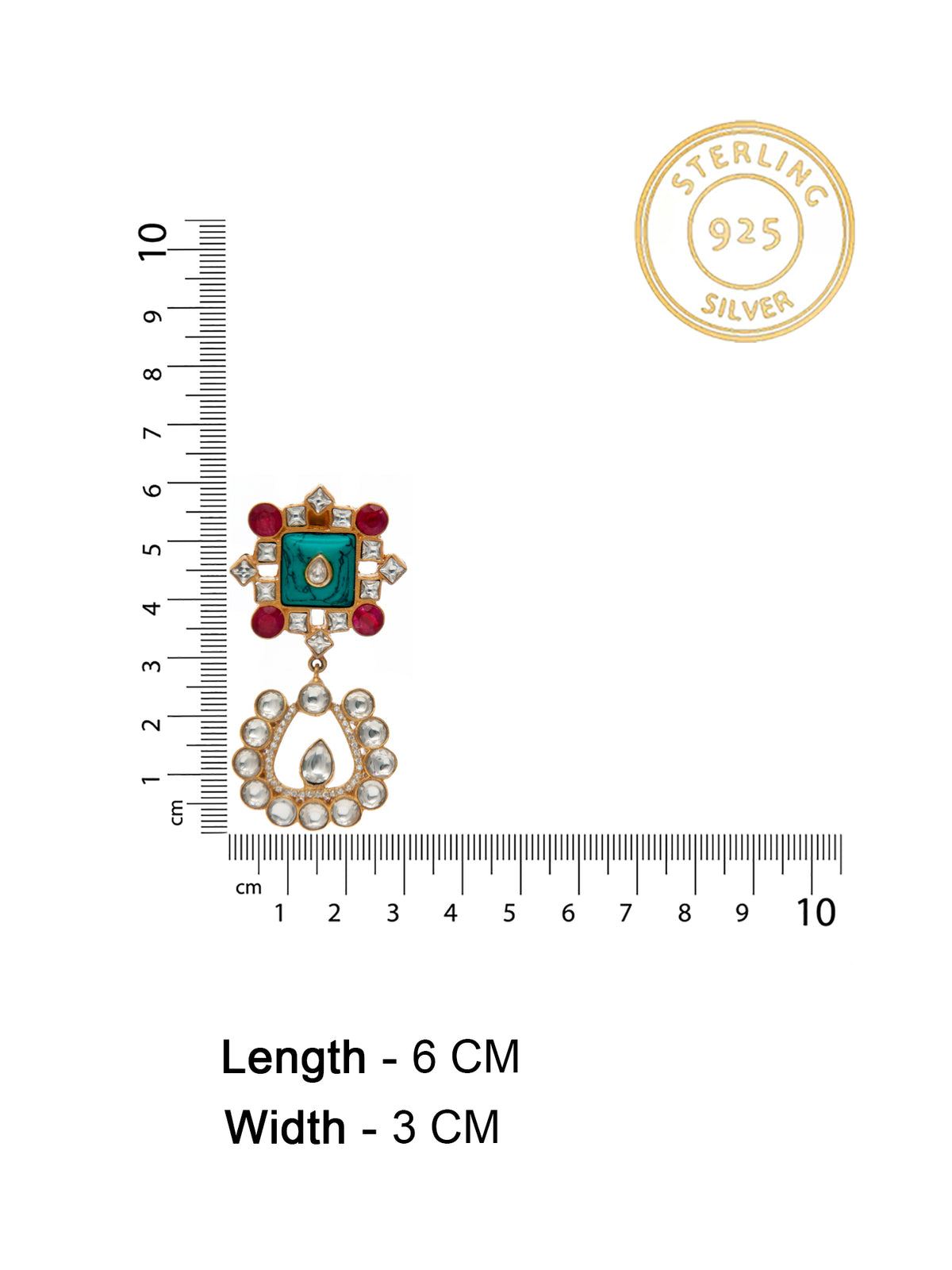 Sparkling Gemstone Fusion Earrings view 5