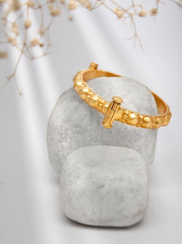 Golden Rawa Elegance: 925 Silver Gold Plated Classic Bangle view 1