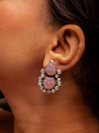 Purple Blossom Earrings view 1