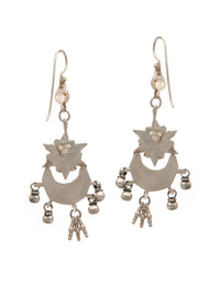 Crystal Frost: 925 Sterling Silver Earrings with White Glass view 5