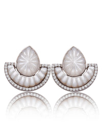 Dual Glam – Mother of Pearl Luxe Convertible Earrings view 4